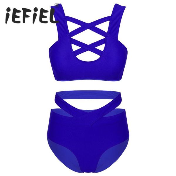 

women female swimsuit outfits bandage bikini set hollow out padded swimsuits two piece criss cross bathing suits swimwear