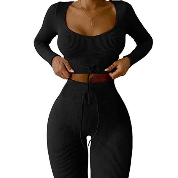 

women's two piece pants women 2 seamless yoga set long sleeve crop t-shirt leggings clothes gym wear sport sets #8, White