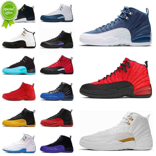 

7-13 jumpman 12 original mens basketball shoes stone blue flu game university gold bulls fiba gamma blue sneakers men