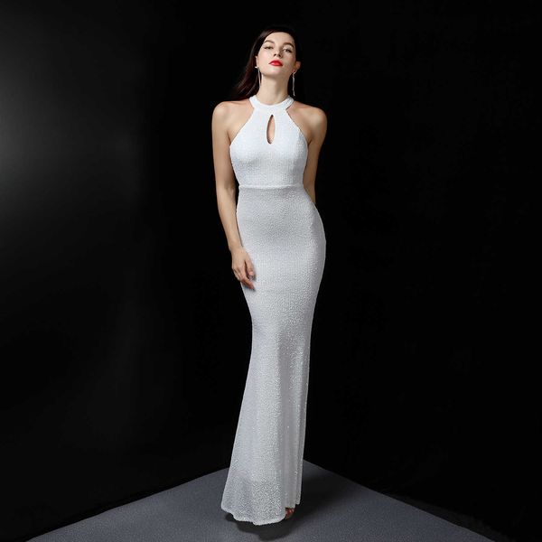 

luxury evening dress 16229# summer dark v green fishtail model women's evening slim annual party, Black;gray