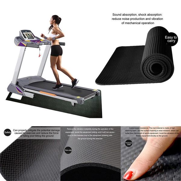 

120 x 60cm treadmill pad multifunctional wear-resistant cushion treadmill bike protect floor mat for gym fitness equipment