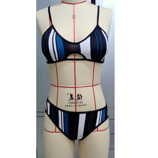 

bikini with vertical stripes in 2020, White;black