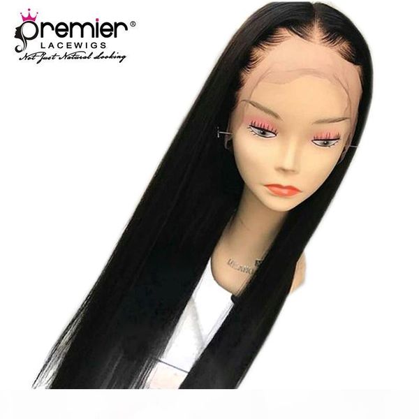 

premier 360 lace frontal wigs with natural hairlin pre-plucked brazilian virgin hair wigs yaki straight 150% density human lace wigs, Black;brown