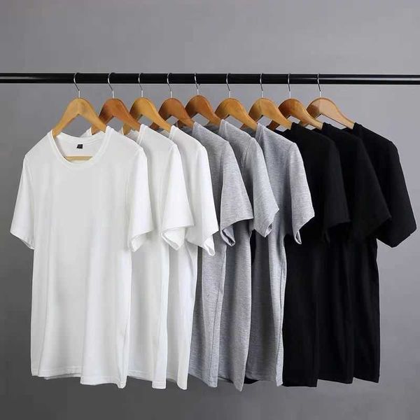 

short sleeve t- men's and women's round neck advertising cultural diy200g t-shirt combed cotton, White