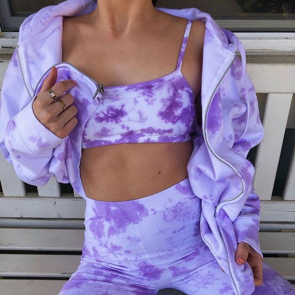

tie dye oversized sweatshirts harajuku zip-up long sleeve pullover streetwear hoodies women casual korean style 201007, Black