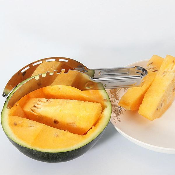 

wholesale watermelon slicer stainless steel fruit peeler fruit cutters knife cutter corer scoop useful & smart kitchen gadget yl0195