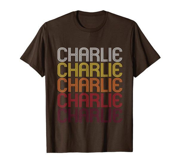 

Charlie Retro Wordmark Pattern - Vintage Style T-shirt, Mainly pictures