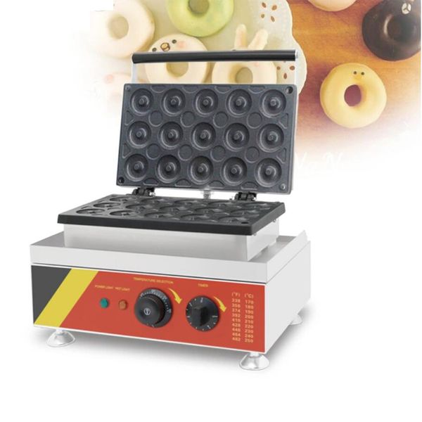 

15 hole 220v 110v stainless steel donut maker high output donut making machine for bakery shop