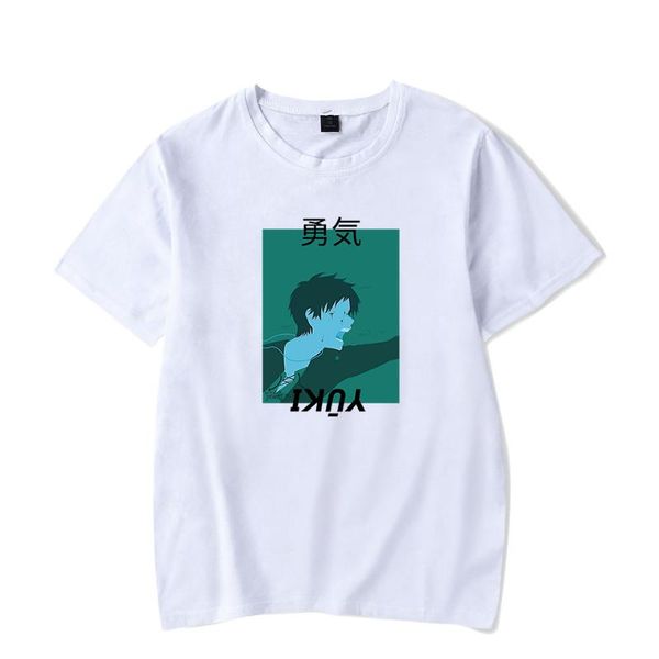 

women's t-shirt anime funny courage chinese character design t shirt casual cotton short sleeve tshirts women men kawaii summer, White