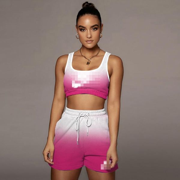 

women's tracksuits famous sportswear brand spring and summer midriff-showing back lace-up shorts two pieces, Gray