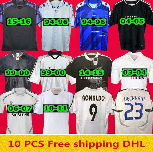 

2003 2004 retro real madrid soccer jersey guti ramos mcmanaman 13 14 15 ronaldo zidane beckham 06 07 raul robinho 1999 2000 carlos 94 95 96, Black;yellow
