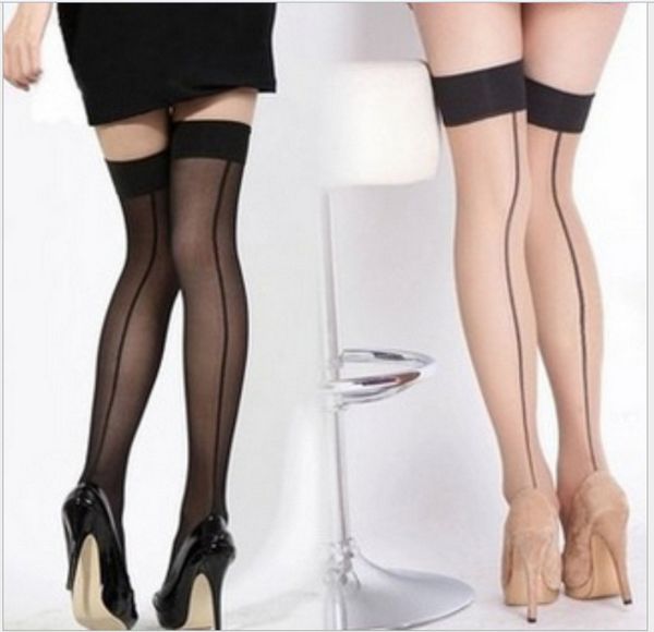 

summer after knee vertical bar over-the-knee dij women's sitting socks seduction, Black;white