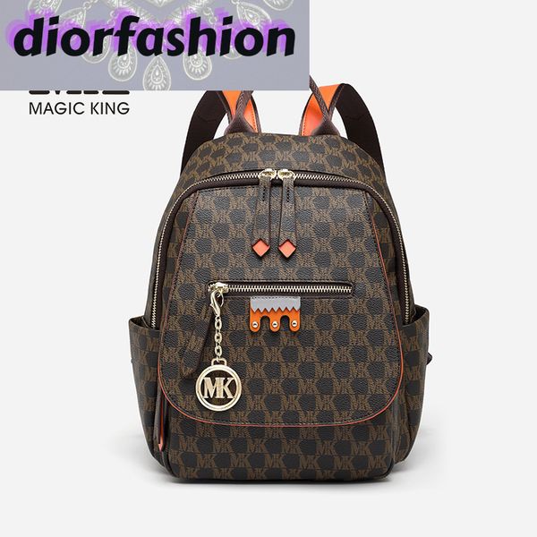 

2021 small m k backpack women's trend large capacity printed diagonal bag leisure travel