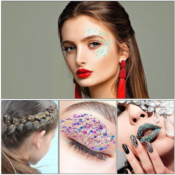 

nail glitter 8 colors gold foils gorgeous nails art decoration paillette shiny flakes chip aluminum accessories design y7t7, Silver;gold