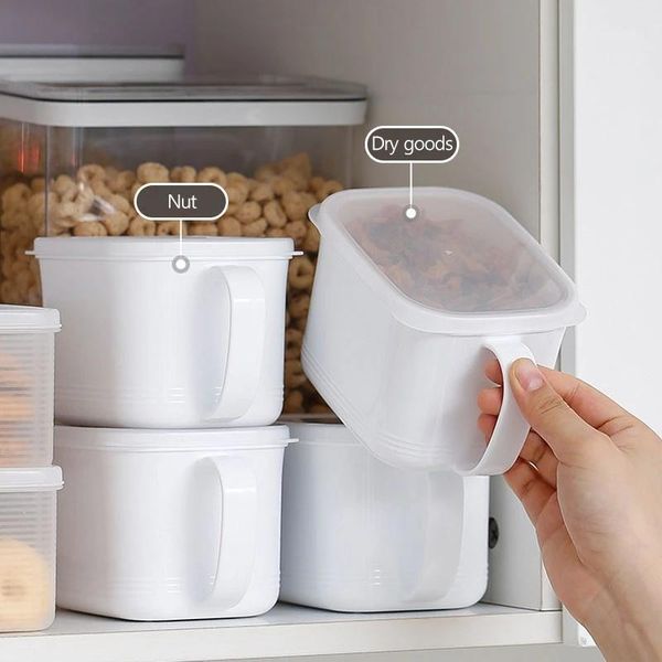 

storage bottles & jars household containers kitchen refrigerator box japanese-style large capacity plastic sealed