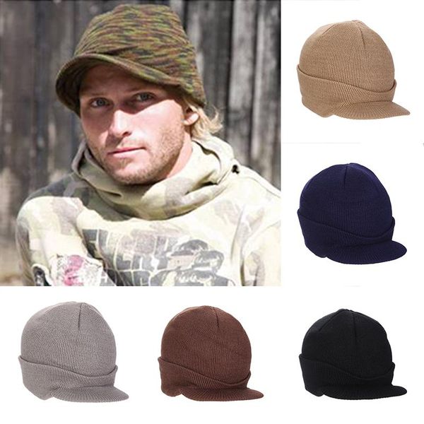 

berets winter knitted beanies hats fashion solid color visors caps for men soft outdoor sport warm skullies thicken snow, Blue;gray