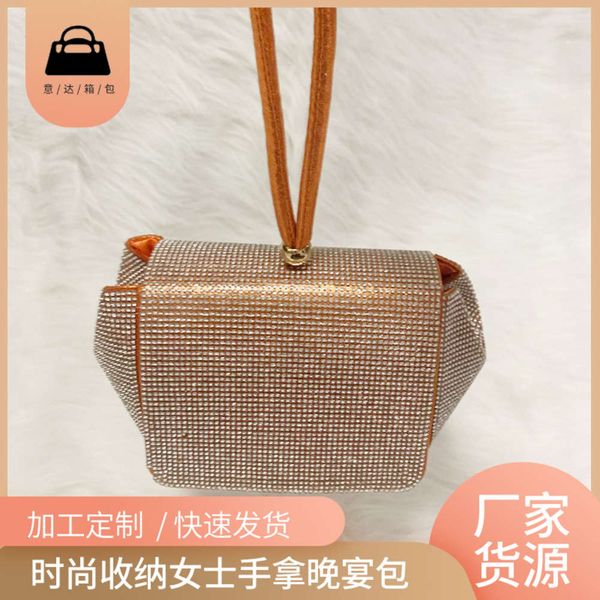 

small square trend punk water diamond fashion make-up dinner bag for ladies