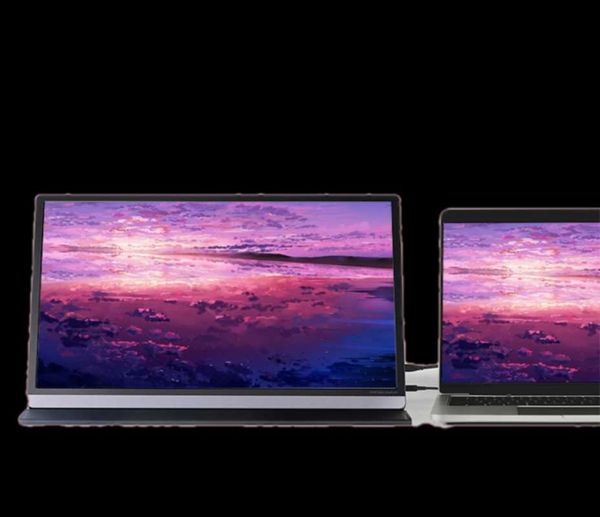 

monitors 15.6 inch 3840*2160 hdr usb type-c full view lappc dual screen secondary portable monitor for smart phone deskswith