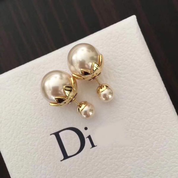 

special offer 70% off dijia dajia new pearl earrings fashion brass high-grade personality women's style, Golden;silver