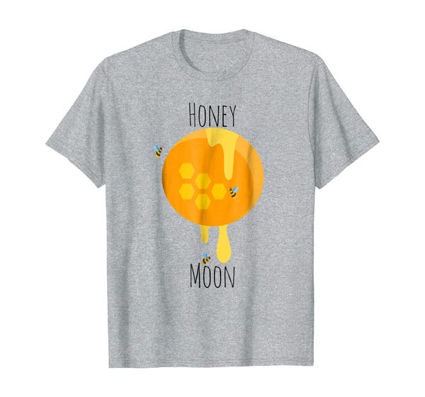 

honeymoon sweet adorable funny pun t-shirt honey plus moon, White;black