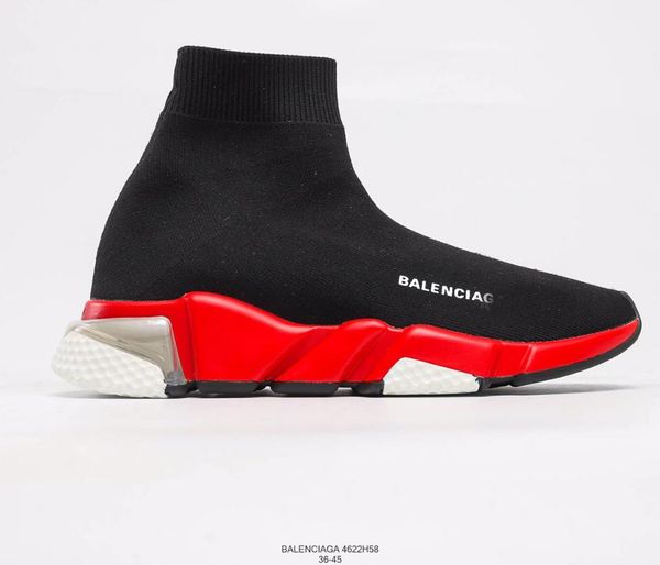 

boots 2021 socks breathable men's and women's sports leisure running trend fashion street cushion knitted shoes red sale, Black