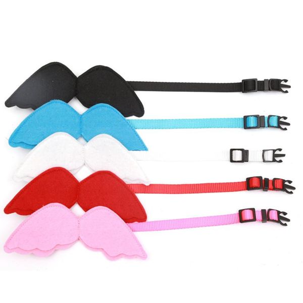 

cat collars & leads adjustable pet dog collar angel wings decor supplies accessorie