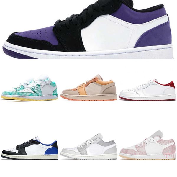 

1 low basketball shoes 1s women mens jumpman trainers fragment travis scotts varsity red chicago flip grey elephant paint drip sportstoea