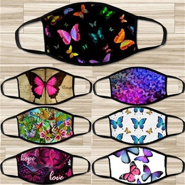 

black mask personalized butterfly dustproof cotton printed