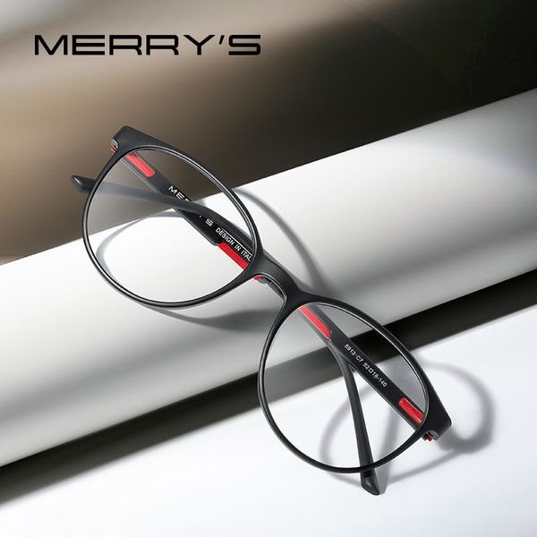 

fashion sunglasses frames merrys design classice tr90 glasses for men women eyewear optics frame prescription optical s2913, Black