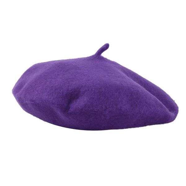 

berets fashionista solid color wool hat women winter warm beret candy female autumn literature and art retro painter, Blue;gray