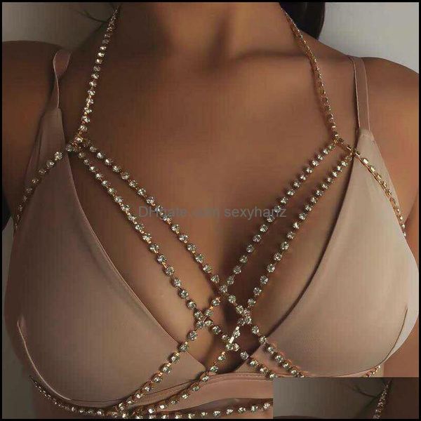 

other aessories aessoriesaessories summer fashion show bohemian beach necklace mtilayer cross body chain drop delivery 2021 u5vfb, Silver