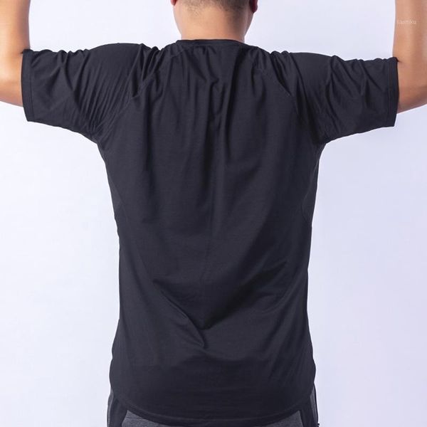 

running jerseys 2021 breathable cotton shirts men stretch sportswear t-shirt plus size 7xl gym fitness tees customize1, Black;blue