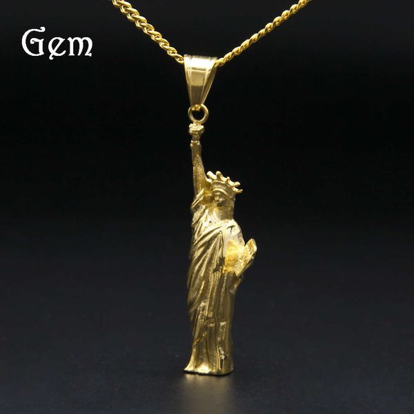 

fashion statue of liberty stainless steel hip hop pendant, Silver