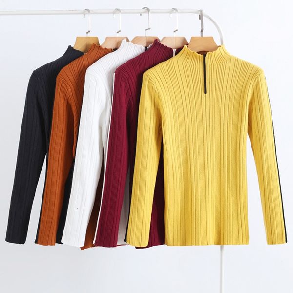 

2021 new sweater soft style ny winter turtleneck women bodycon basic pullovers full sleeve pull femme coat female e0p0, White;black