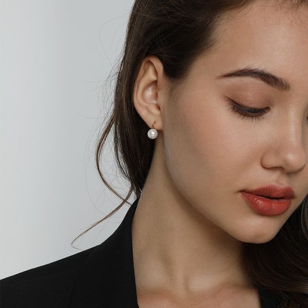 

new baroque earrings small simple lovely temperament earrings women c3-2, Silver