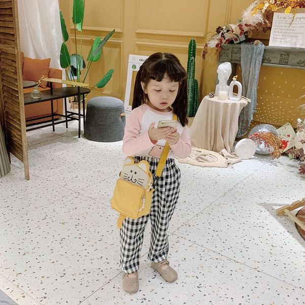 

new canvas children kindergarten crossbody bags kids shoulder bags cartoon print toddler messenger bags for boys girl coin purse