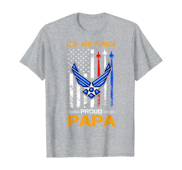 

us air force proud papa, air force t-shirt gift, White;black