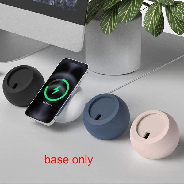 

cell phone mounts & holders silicone round wireless charging holder for 12 stand b8d6