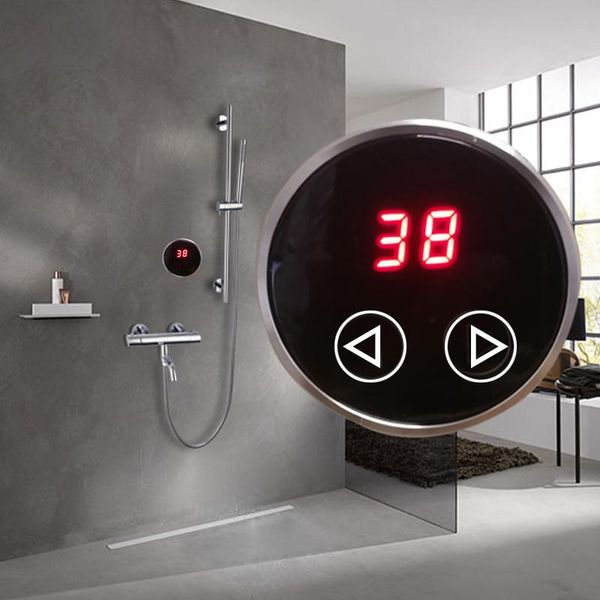 

bathroom shower sets memory system thermostat water heater basin faucets thermostatic mixing valve digital dispaly touch panel