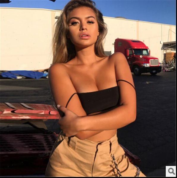 

womens crop cami , casual sleeveless backless spaghetti strap solid color basic tank drop shipping, White