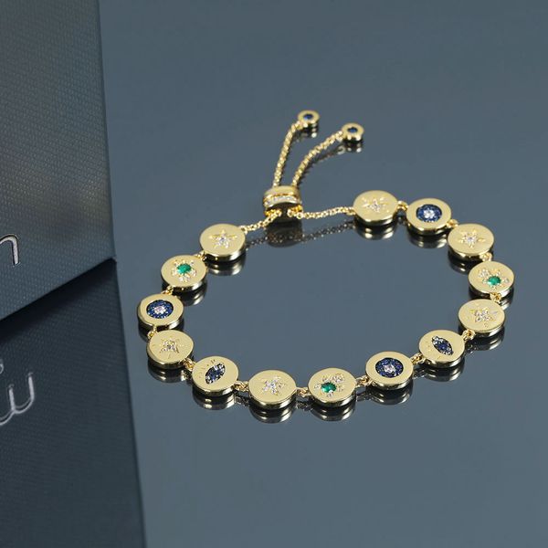 

apm golden devil's eye round brand bracelet lady can adjust european and american temperament girl jewelry accessories, Black