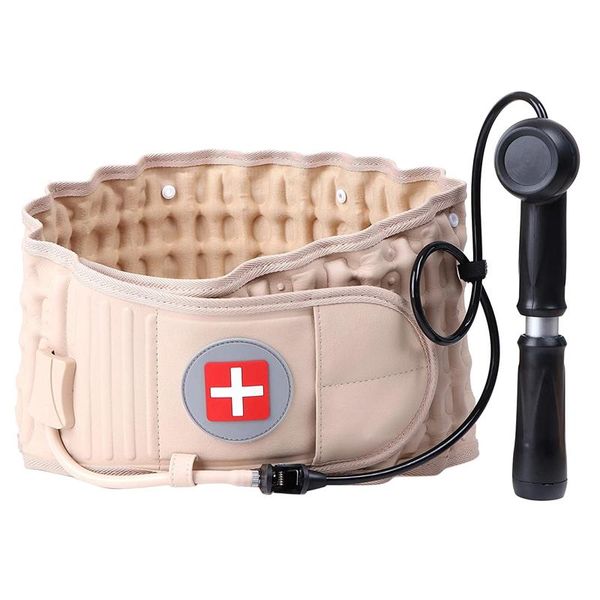 

waist support back decompression belt lumbar brace spinal pain size for 29-49 inches, Black;gray