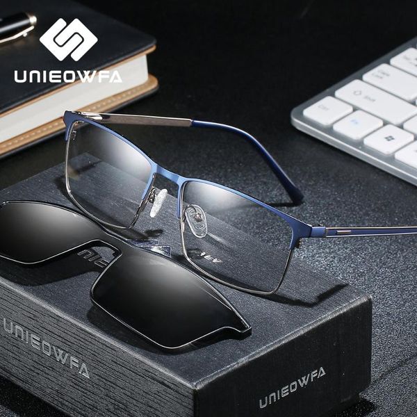 

fashion sunglasses frames clear optical glasses frame men polarized magnet clip on myopia prescription eyeglasses transparent eyewear, Black