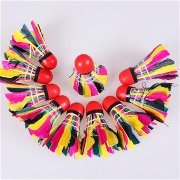 

11pcs badminton red piston resistance training ball colorful shuttlecock