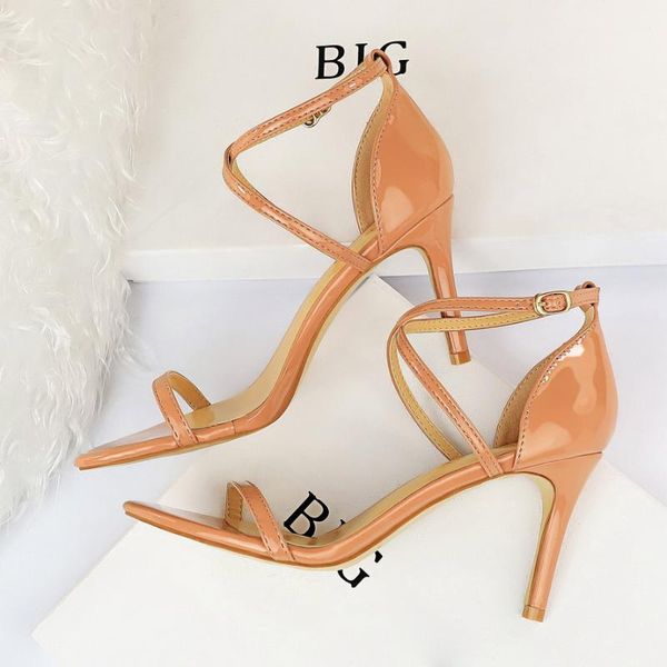 

2021 women 8cm 11cm high heels low heels sandals roman nude fetish shoes lady gladiators summer stiletto stripper platform pumps, Black