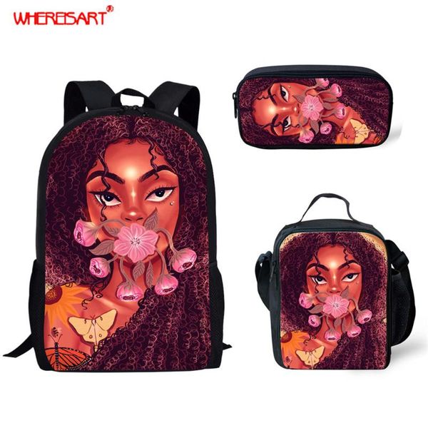 

school bags whereisart black art african girls for teenage afro american women student bookbags children backpacks