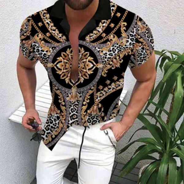 

70% off outlet online summer beach print slim men's shirt men national style casual s single breasted retro trend turn-down collar, White;black