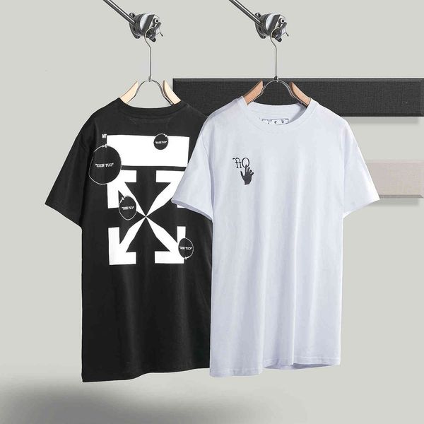 

arrstyle off scissors style embroidered short sleeve print t-shirt, White;black