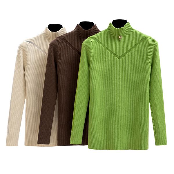 

2021 new fall turtleneck women solid color long sleeve sweaters winter knitted casual pullovers lk66, White;black