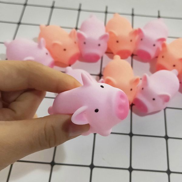 

cartoon cute pink pig toys vent pig whole person squeeze happy decompression